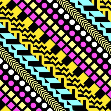 Retro renk seamless modeli. Süslü geometrik sanat baskı. Etnik hipster süs satırları zemin.