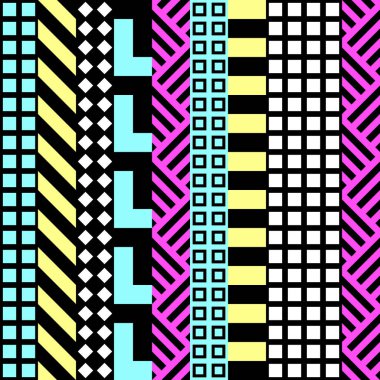 Retro renk seamless modeli. Süslü geometrik sanat baskı. Etnik hipster süs satırları zemin.