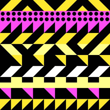 Retro renk seamless modeli. Süslü geometrik sanat baskı. Etnik hipster süs satırları zemin.