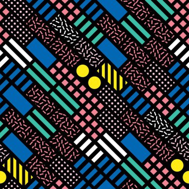 Fayans dekoratif geometrik şekiller. Çok renkli düzensiz desen