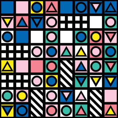 Fayans dekoratif geometrik şekiller. Çok renkli düzensiz desen