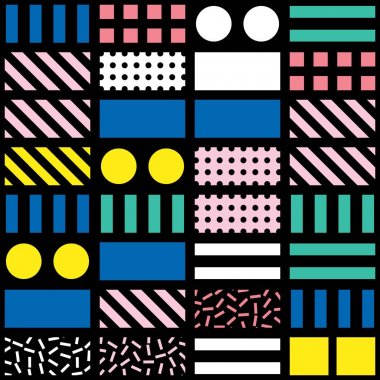 Fayans dekoratif geometrik şekiller. Çok renkli düzensiz. Renkli arka plan. Sanatsal dekoratif süs kafes