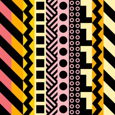 Retro renk seamless modeli. Süslü geometrik sanat baskı. Etnik hipster süs satırları zemin.