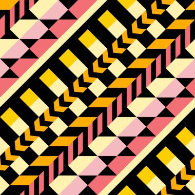 Retro renk seamless modeli. Süslü geometrik sanat baskı. Etnik hipster süs satırları zemin.