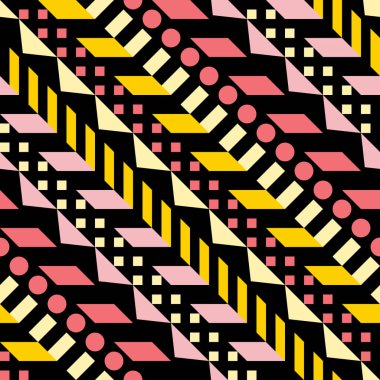 Retro renk seamless modeli. Süslü geometrik sanat baskı. Etnik hipster süs satırları zemin.