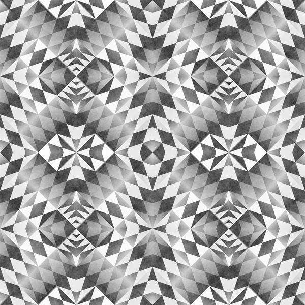 Μονόχρωμη φυλών χωρίς ραφή πρότυπο. Αζτέκων στυλ αφηρημένη γεωμετρική τέχνη εκτύπωση. — Φωτογραφία Αρχείου
