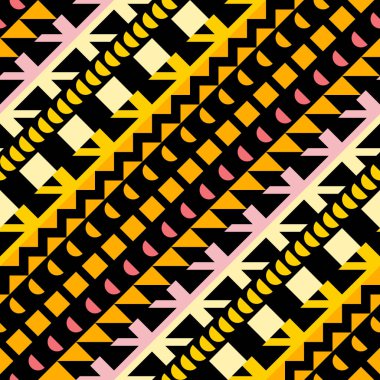 Retro renk seamless modeli. Süslü geometrik sanat baskı. Etnik hipster süs satırları zemin.