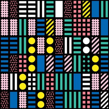 Fayans dekoratif geometrik şekiller. Çok renkli düzensiz. Renkli arka plan. Sanatsal dekoratif süs kafes