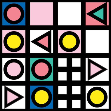 Fayans dekoratif geometrik şekiller. Çok renkli düzensiz. Renkli arka plan. Sanatsal dekoratif süs kafes