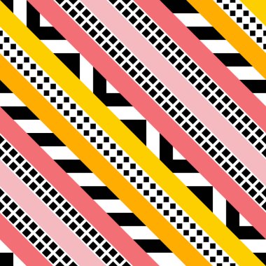 Retro renk seamless modeli. Süslü geometrik sanat baskı. Etnik hipster süs satırları zemin.