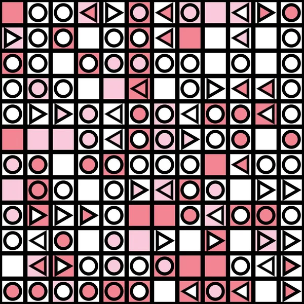 Dekorative geometrische Formen Fliesen. monochromes unregelmäßiges Muster. Abstrakter Hintergrund. künstlerisch dekoratives Ziergitter — Stockfoto