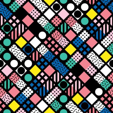 Fayans dekoratif geometrik şekiller. Çok renkli düzensiz. Renkli arka plan. Sanatsal dekoratif süs kafes