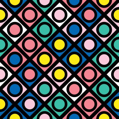 Fayans dekoratif geometrik şekiller. Çok renkli düzensiz. Renkli arka plan. Sanatsal dekoratif süs kafes