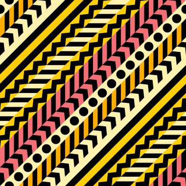 Retro renk seamless modeli. Süslü geometrik sanat baskı. Etnik hipster süs satırları zemin.