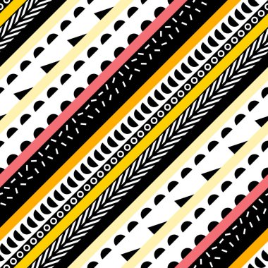 Retro renk seamless modeli. Süslü geometrik sanat baskı. Etnik hipster süs satırları zemin.