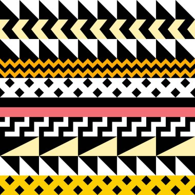 Retro renk seamless modeli. Süslü geometrik sanat baskı. Etnik hipster süs satırları zemin.