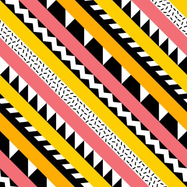Retro renk seamless modeli. Süslü geometrik sanat baskı. Etnik hipster süs satırları zemin.