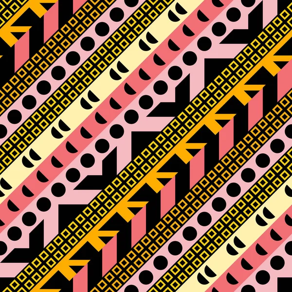 Retro renk seamless modeli. Süslü geometrik sanat baskı. Etnik hipster süs satırları zemin.