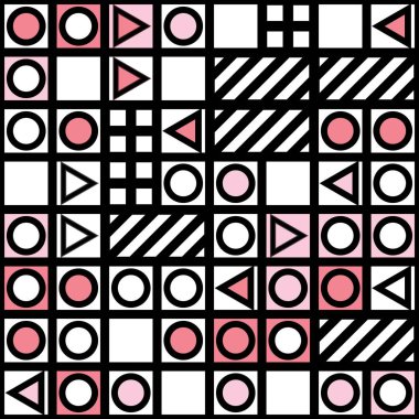 Fayans dekoratif geometrik şekiller. Tek renkli düzensiz. Arka plan. Sanatsal dekoratif süs kafes