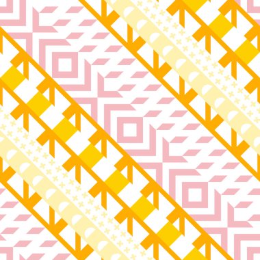 Retro renk seamless modeli. Süslü geometrik sanat baskı. Etnik hipster süs satırları zemin.