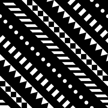 Etnik kabile Seamless modeli. Geometrik süs illüstrasyon. Dekoratif şık doku