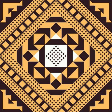 Etnik kabile Seamless modeli. Geometrik süs illüstrasyon. Dekoratif şık doku