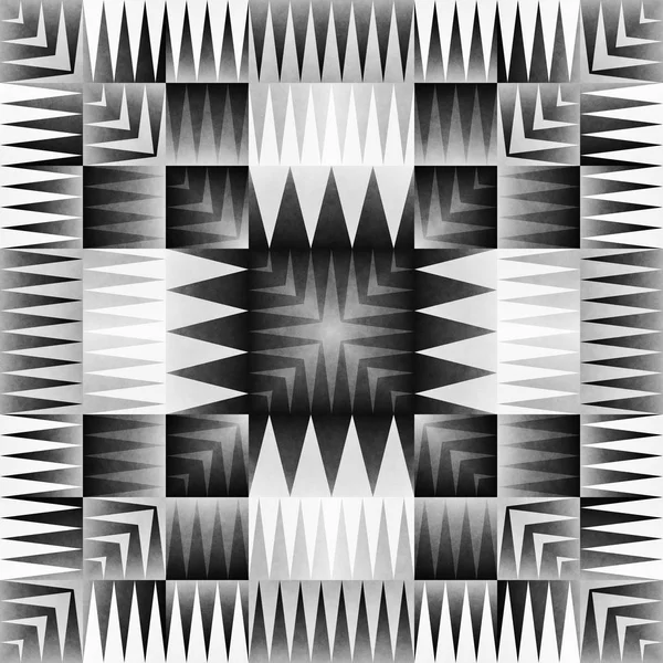 Nahtloses ethnisches Stammesmuster. geometrische ornamentale Illustration. Schwarz-weiß stilvolle Textur — Stockfoto