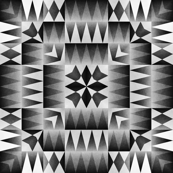 Nahtloses ethnisches Stammesmuster. geometrische ornamentale Illustration. Schwarz-weiß stilvolle Textur — Stockfoto