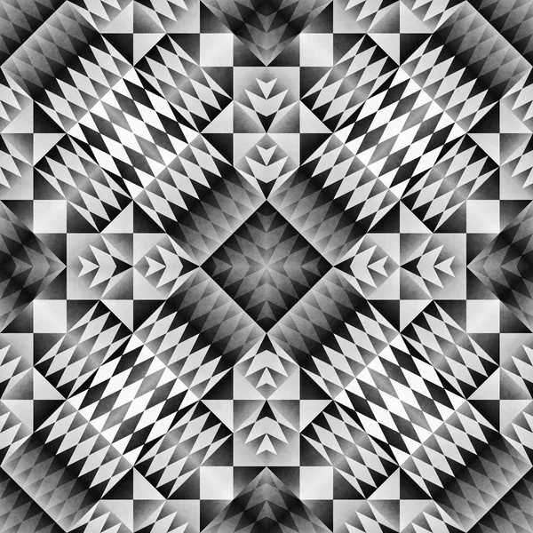 Patrón étnico tribal sin costura. Ilustración ornamental geométrica. Textura elegante en blanco y negro —  Fotos de Stock