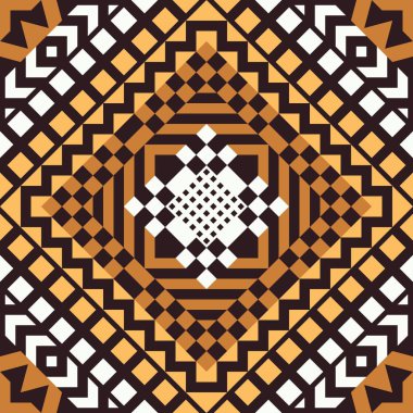 Etnik kabile Seamless modeli. Geometrik süs illüstrasyon. Dekoratif şık doku