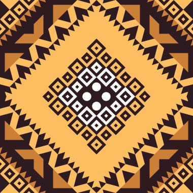 Etnik kabile Seamless modeli. Geometrik süs illüstrasyon. Dekoratif şık doku