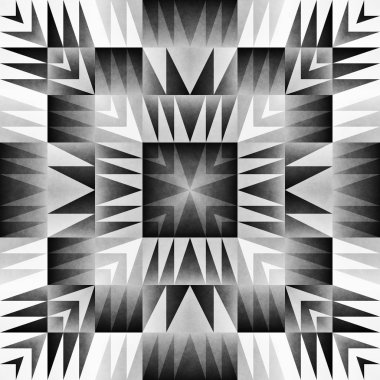 Etnik kabile Seamless modeli. Geometrik süs illüstrasyon. Siyah ve beyaz şık doku