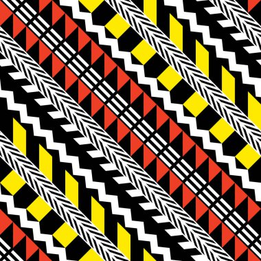 Retro renk seamless modeli. Süslü geometrik sanat baskı. Etnik hipster süs satırları zemin.