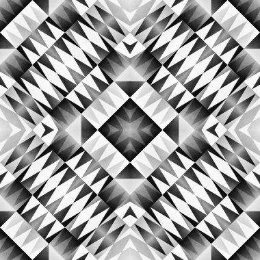 Etnik kabile Seamless modeli. Geometrik süs illüstrasyon. Siyah ve beyaz şık doku