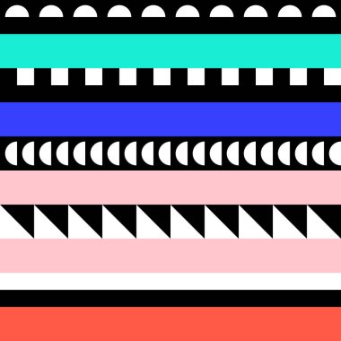 Retro renk seamless modeli. Süslü geometrik sanat baskı. Etnik hipster süs satırları zemin.