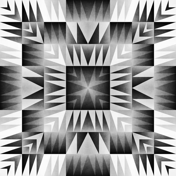 Ethnic Tribal Seamless Pattern. Geometric Ornamental illustration. Black and White Stylish Texture — Stock Photo, Image