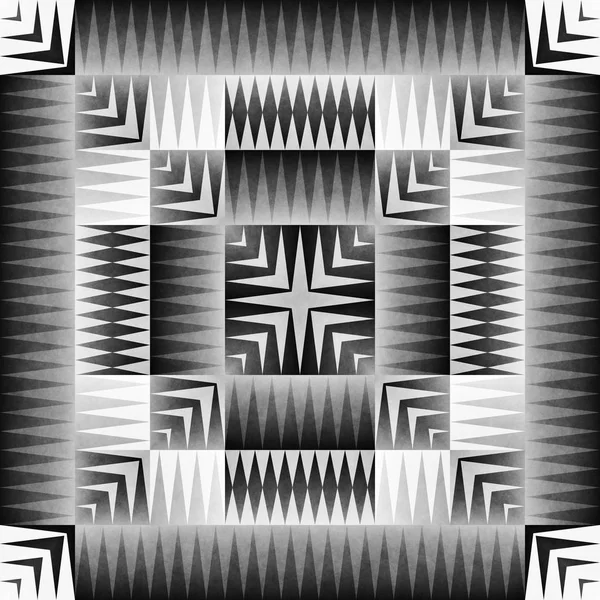 Schema etnico tribale senza cuciture. Illustrazione ornamentale geometrica. Texture elegante in bianco e nero — Foto Stock
