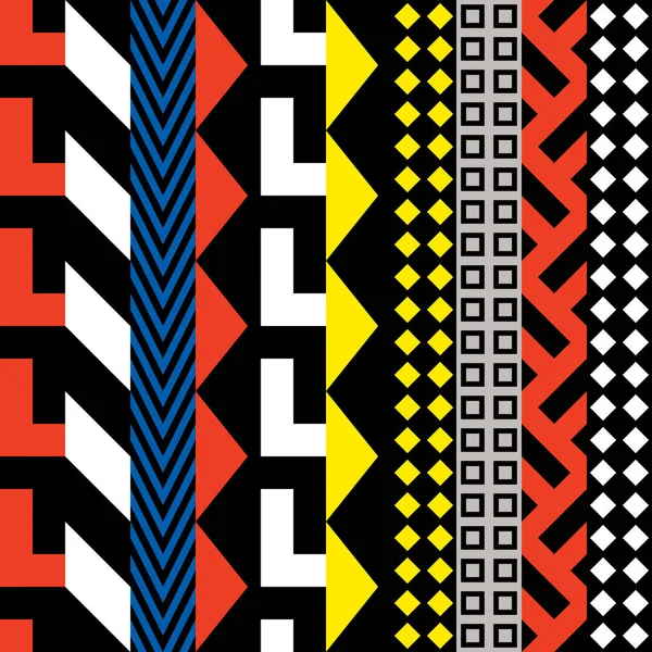 Retro color seamless pattern. Fancy abstract geometric art print. Ethnic hipster ornamental lines backdrop. — Stock Photo, Image