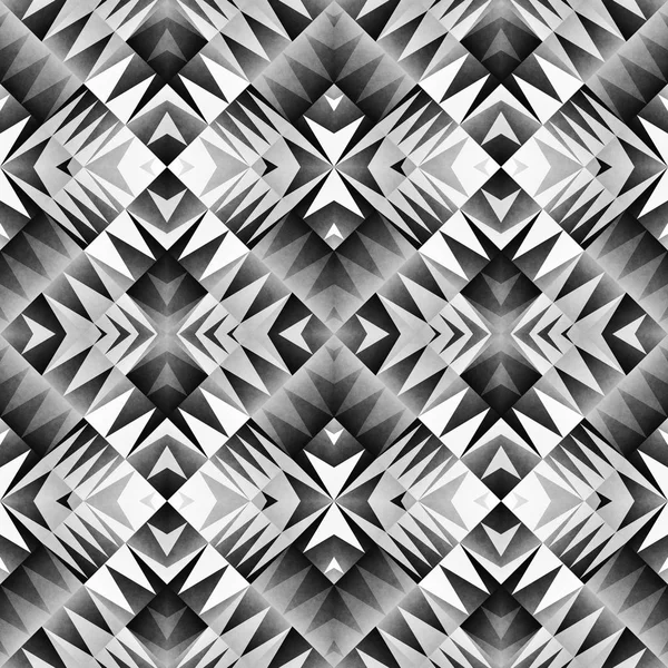 Ethnic Tribal Seamless Pattern. Geometric Ornamental illustration. Black and White Stylish Texture — Stock Photo, Image