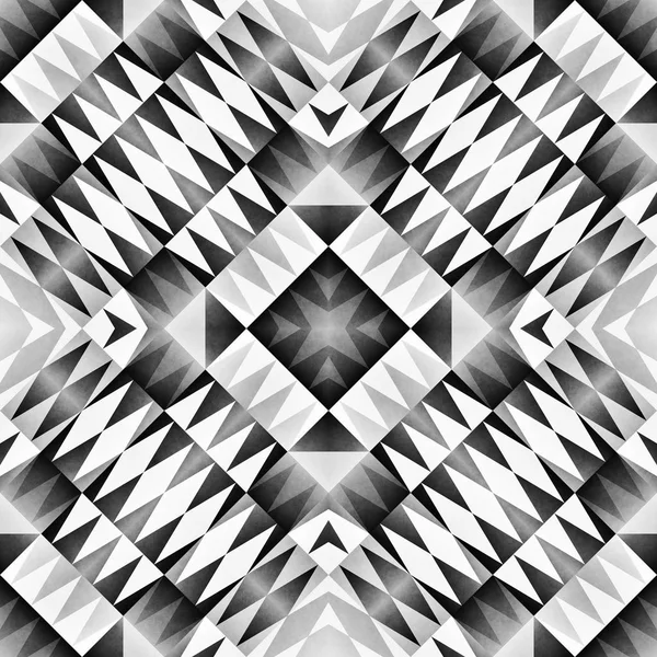 Ethnic Tribal Seamless Pattern. Geometric Ornamental illustration. Black and White Stylish Texture — Stock Photo, Image