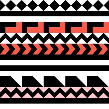 Retro renk seamless modeli. Süslü geometrik sanat baskı. Etnik hipster süs satırları zemin.