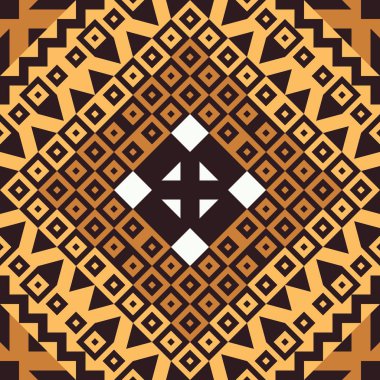 Etnik kabile Seamless modeli. Geometrik süs illüstrasyon. Dekoratif şık doku