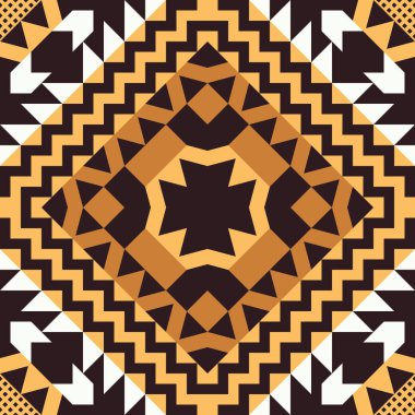 Etnik kabile Seamless modeli. Geometrik süs illüstrasyon. Dekoratif şık doku
