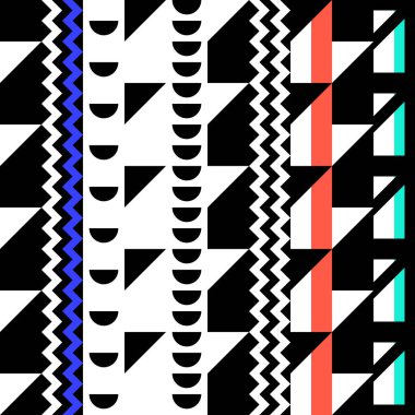 Retro renk seamless modeli. Süslü geometrik sanat baskı. Etnik hipster süs satırları zemin.