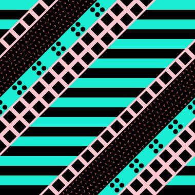 Retro renk seamless modeli. Süslü geometrik sanat baskı. Etnik hipster süs satırları zemin.