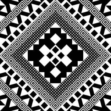 Etnik kabile Seamless modeli. Geometrik süs illüstrasyon. Dekoratif şık doku