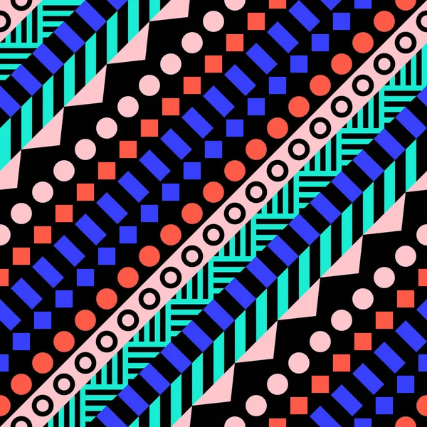 Retro renk seamless modeli. Süslü geometrik sanat baskı. Etnik hipster süs satırları zemin.