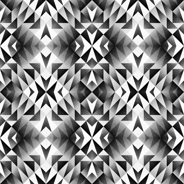 Ethnic Tribal Seamless Pattern. Geometric Ornamental illustration. Black and White Stylish Texture — Stock Photo, Image