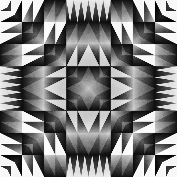 Ethnic Tribal Seamless Pattern. Geometric Ornamental illustration. Black and White Stylish Texture — Stock Photo, Image