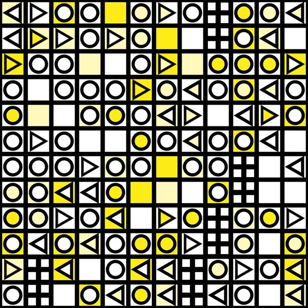 Decorative geometric shapes tiling. Monochrome irregular pattern.  Abstract  background. Artistic decorative ornamental lattice — Stock Photo, Image